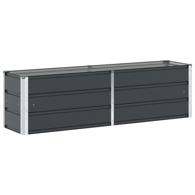 Jardinière Vidaxl anthracite 62,99 x 15,75 x 17,72 po en acier