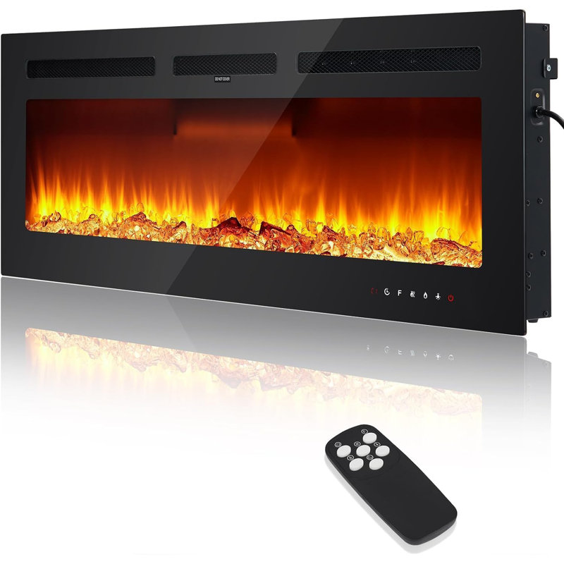 Belfry Heating 152cm W Black Electric Fireplace