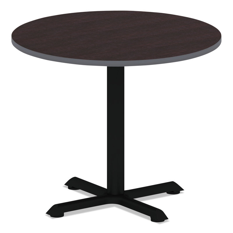 Espresso and Walnut Reversible Round Laminate Table Top