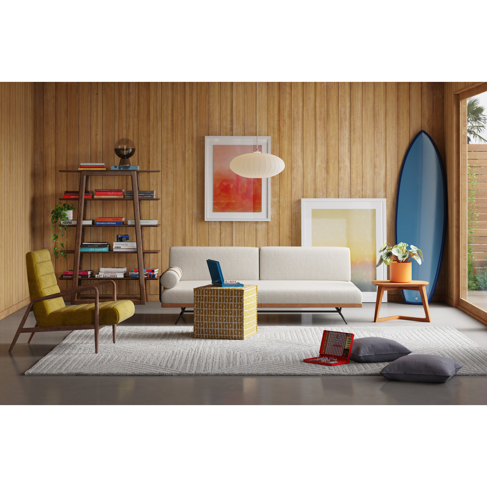 Barrow Oak Velvet Armchair, Gold Velvet