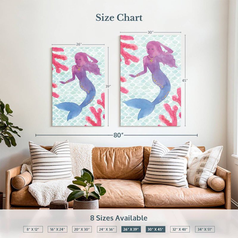 Ashelle Mermaid Friends, H 39 po x l 26 po