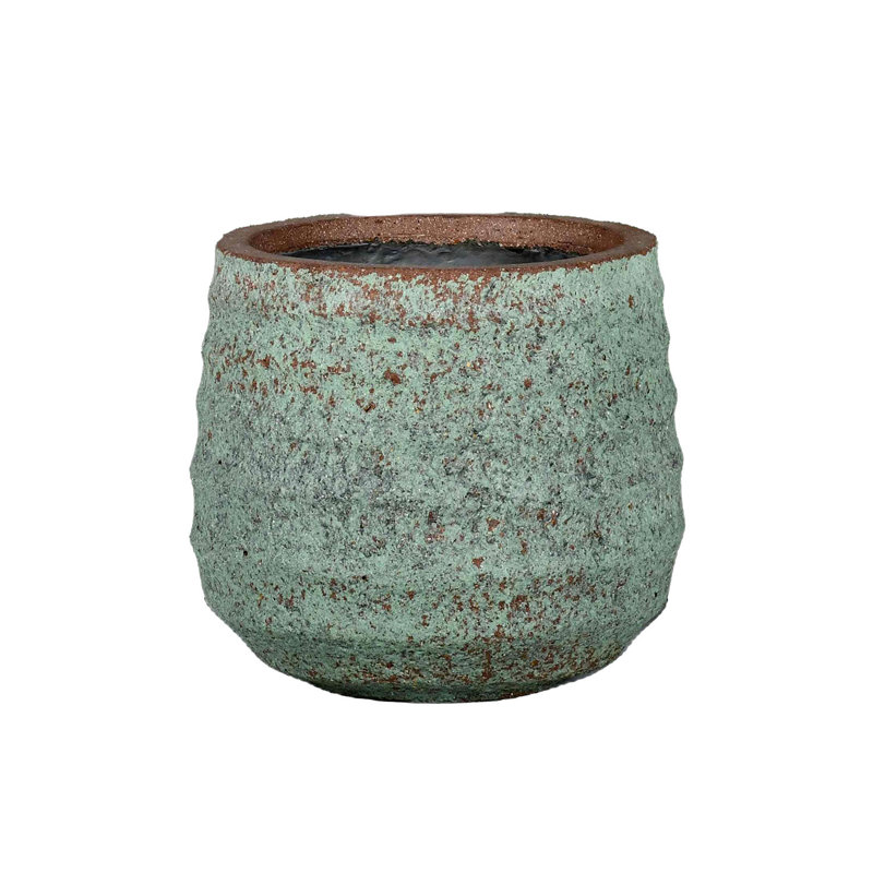 Urne à vagues horizontales, grand pot de fleurs léger en fibre de verre - Intérieur/Extérieur, 11,5 po x 10,0 po