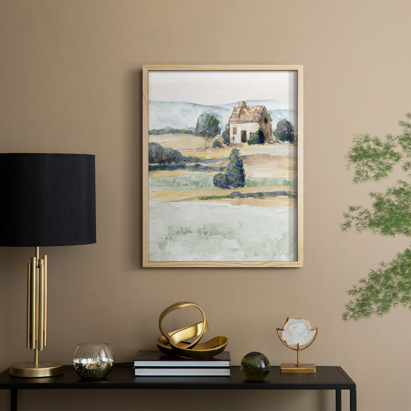 «On The Countryside II», reproduction encadrée - bois massif, H 21 po x l 17 po