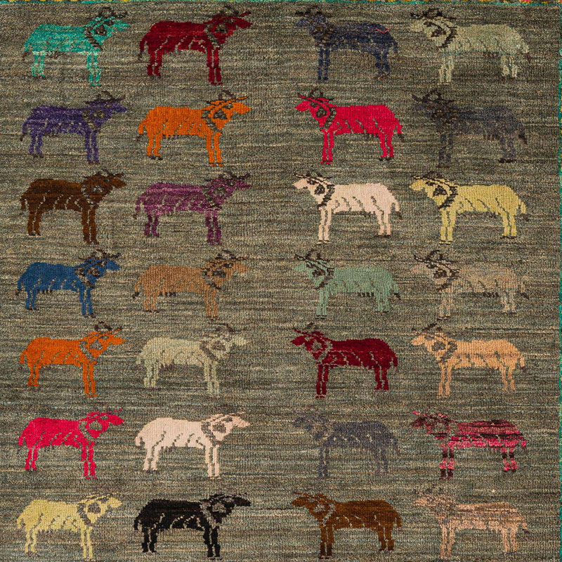 Abstract Indoor Rug, Square 8'