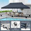 Abri de soleil instantané pliable avec auvent 10 x 20 pi Gymax avec 3 hauteurs réglables gris Gymax-111626679