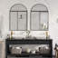 Miroir mural arqué, miroir de salle de bain arqué, miroir de meuble-lavabo mural avec cadre en métal arqué, miroir de meuble-lavabo moderne pour chambre à coucher, salon, suspendu ou incliné-55471345-55471347