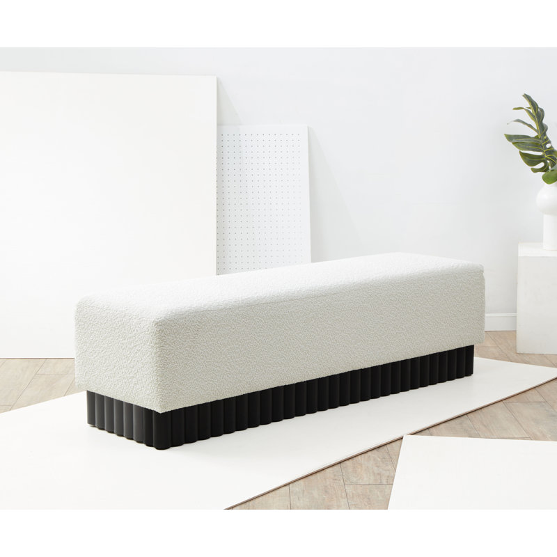 Peridot Upholstered Bench, Black