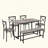 6-Piece Dining Set with Compact Design and Durable Steel Frame, Perfect for Kitchen and Living Room-1193217552