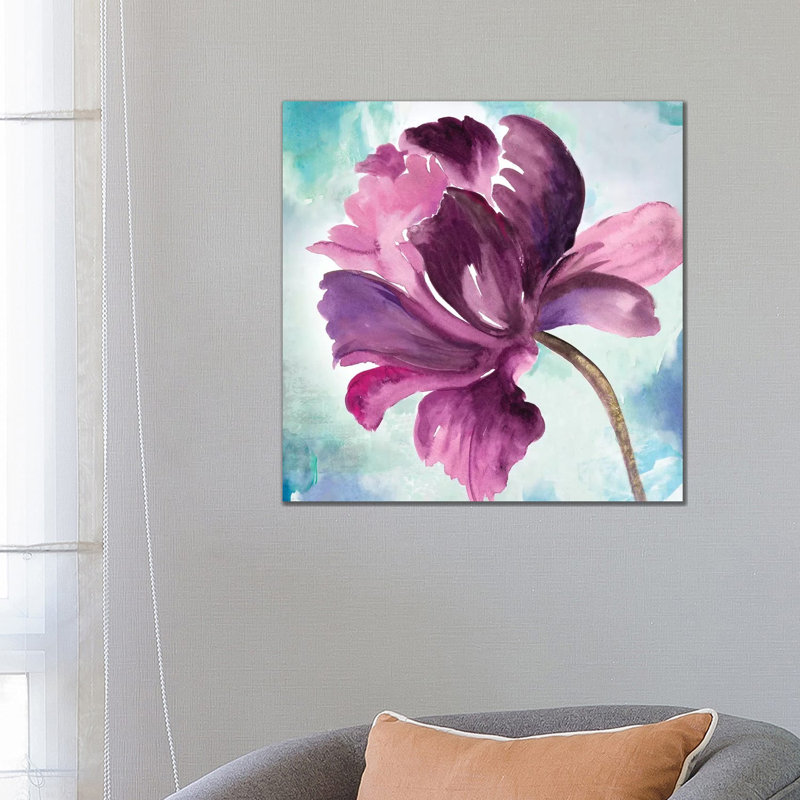 Tye Dye Floral II by Asia Jensen - Wrapped Canvas Painting