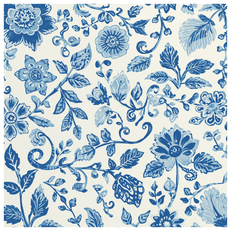 Édredon bleu floral, Lit simple