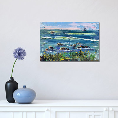 Peace at Pebble Beach 1 Piece Wrapped Canvas Painting