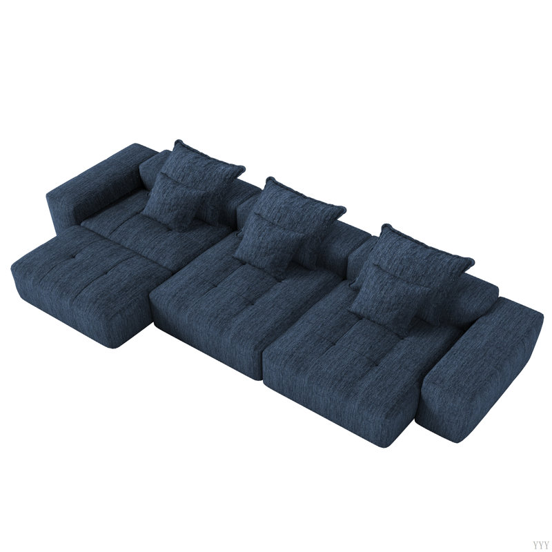 Canapé modulaire Boneless, Bleu