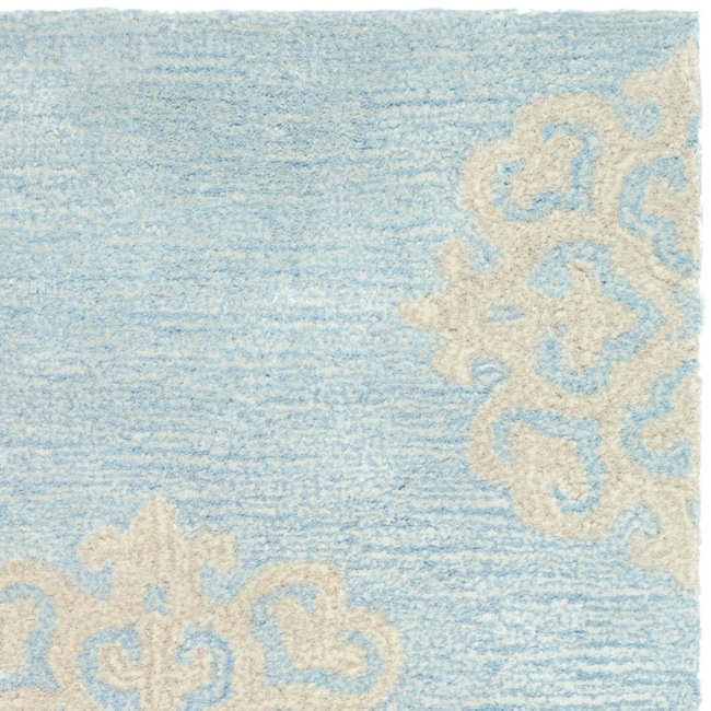 Damask Wool Hand Woven Area Rug