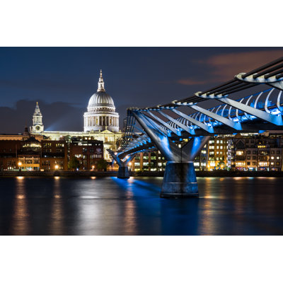 Franziska Millenium Bridge - Wrapped Canvas Print