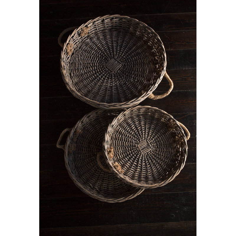 Ensemble de plateaux décoratifs ronds 3 pièces willow Kaminsky
