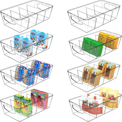 Pantry Organizers And Storage, Cabinet Organizer Kitchen Organizers And Storage - Fridge Organizer, Drawer Organizer & Snack Organizer - Refrigerator Organizers And Storage, Cupboard Shelf Organizer(8 Pack)