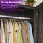 Armoire-penderie Chiara de 70 po de style ferme, 3 portes, 2 tiroirs et garde-robe, chêne foncé-1140670959
