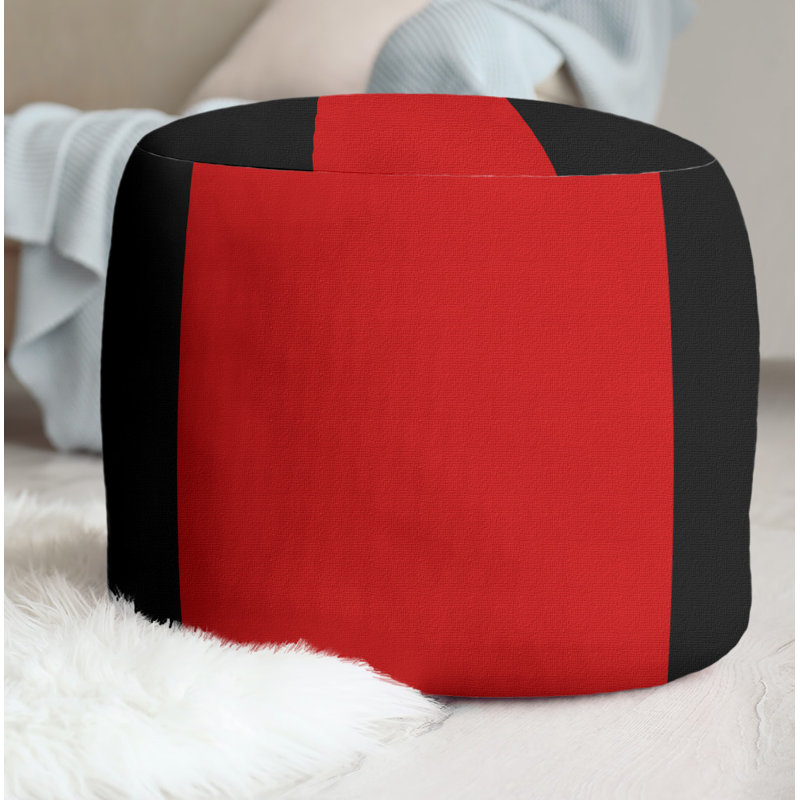 Repose-pieds 20,5 po, Noir / rouge / noir
