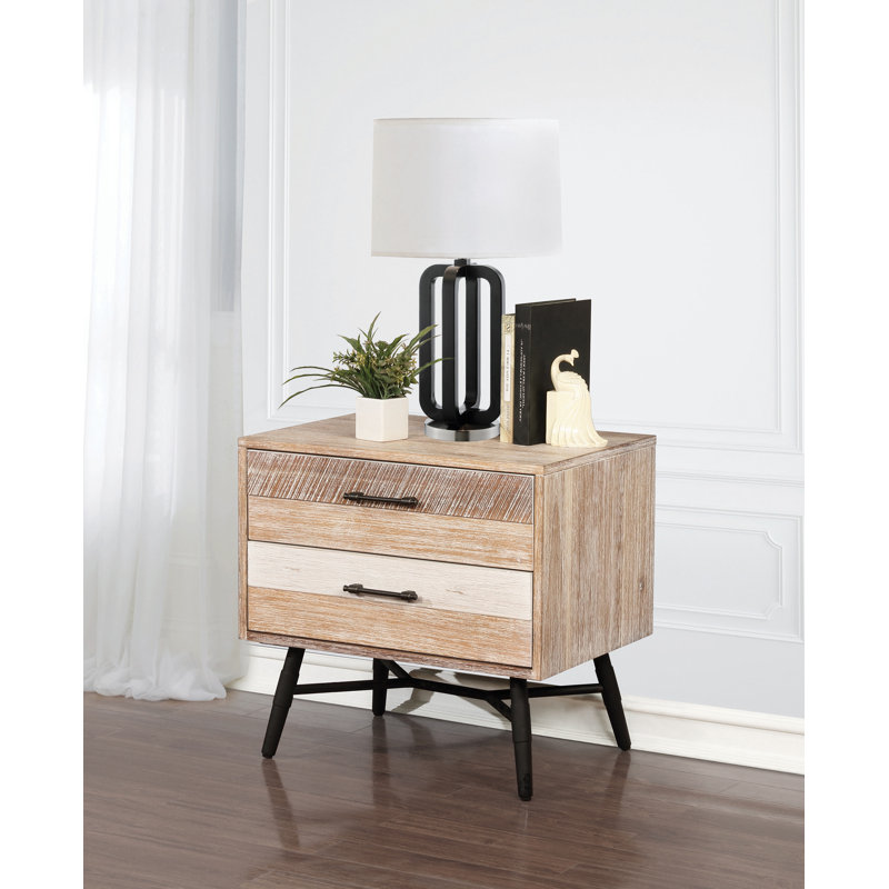 Table de chevet 2 tiroirs Dumitra