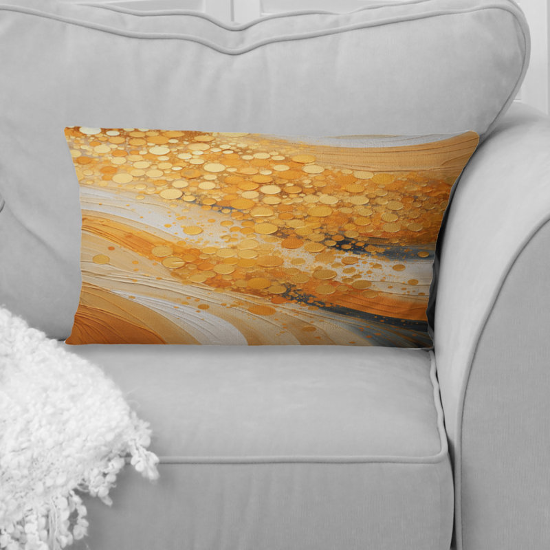 Coussin Golden Harvest IV - Abstract Landscape