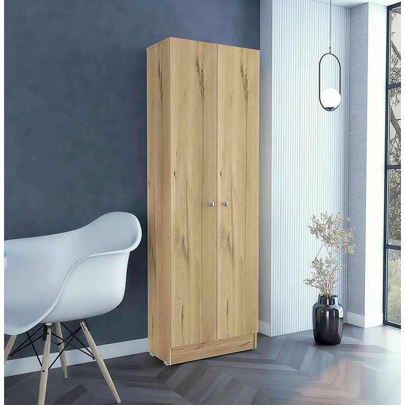 Armoire de rangement, cinq tablettes, Naturel