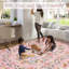 Tapis rétro taupe lavable pour l'intérieur-321572557-321572559