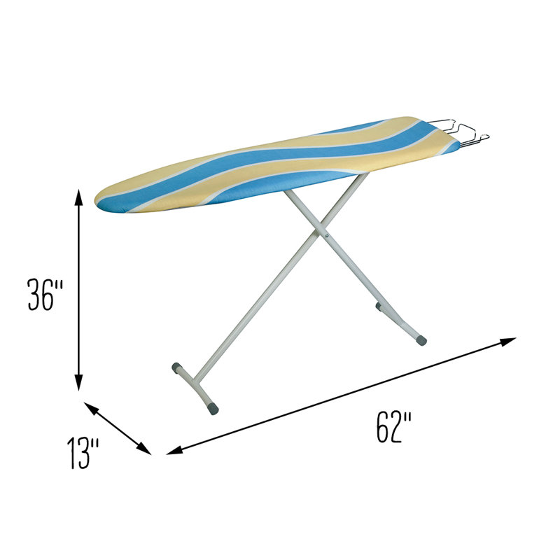 Honey-Can-Do Silver and Multi Oval Print Ironing Board with Rest