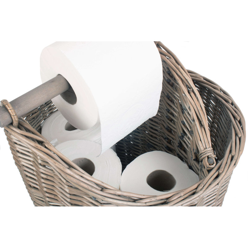 Wicker Bathroom Storage Basket