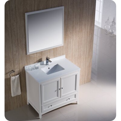 Formosa Fresca 36"" Free Standing Single Sink Bathroom Vanity Set with Mirror (Faucet Not Included) -  FVN2036AW