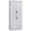 Garde-manger 70 po, grande armoire de rangement autoportante de 70 po, étagère à 6 niveaux avec 2 tablettes réglables et 4 portes-1160623156