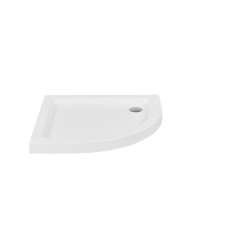 Alleyne Acrylic Shower Tray - White, 7cm H x 80cm W x 80cm D