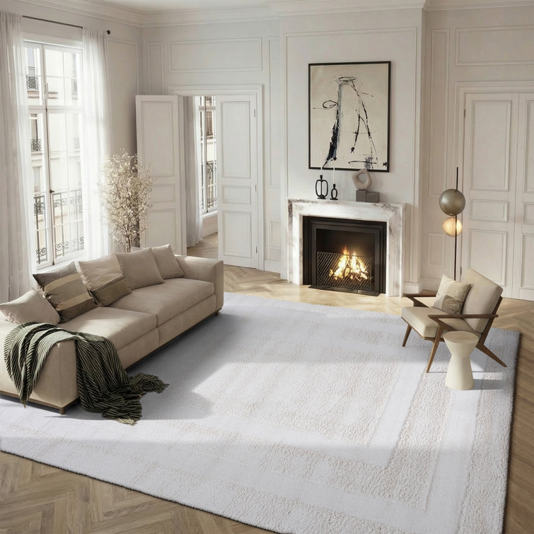 Tapis à poil long performance à motif géométrique Florida Drennen