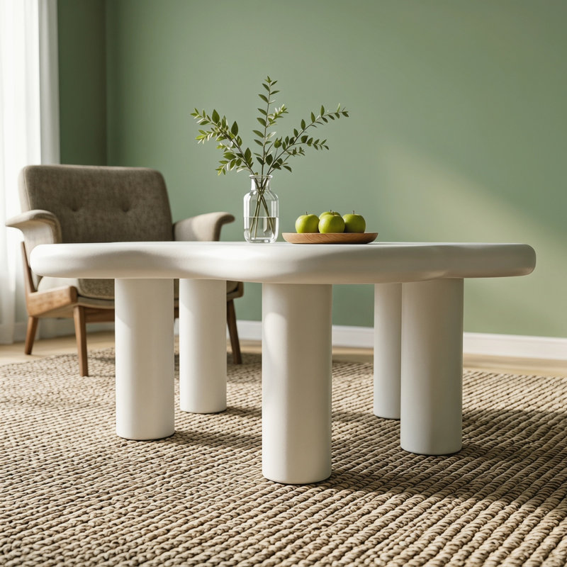 Cloud Shaped Coffee Table, White