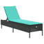  Ensemble de chaises longues de patio noir, bleu-690919992-690919997