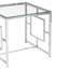 Redd Glass Top Sled End Table