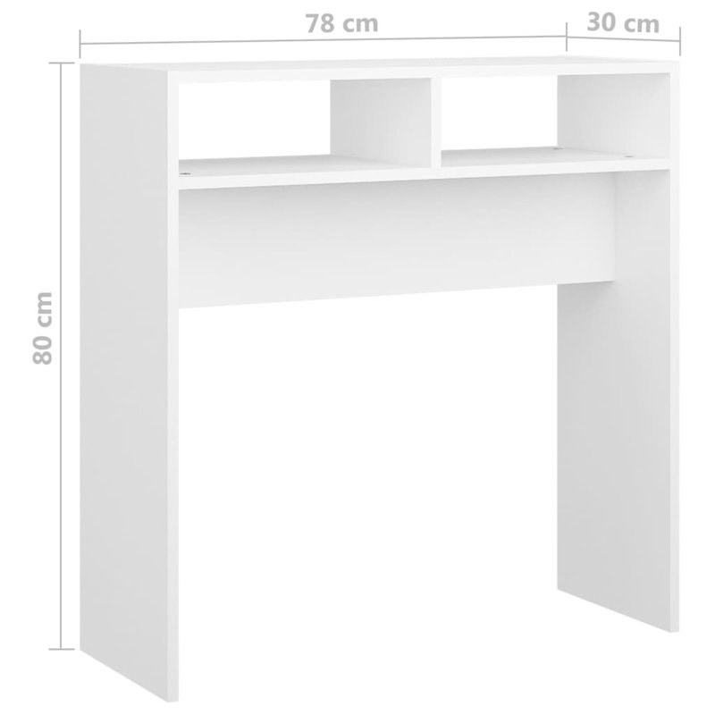 vidaXL Console Table Engineered wood Compact Console Table, White