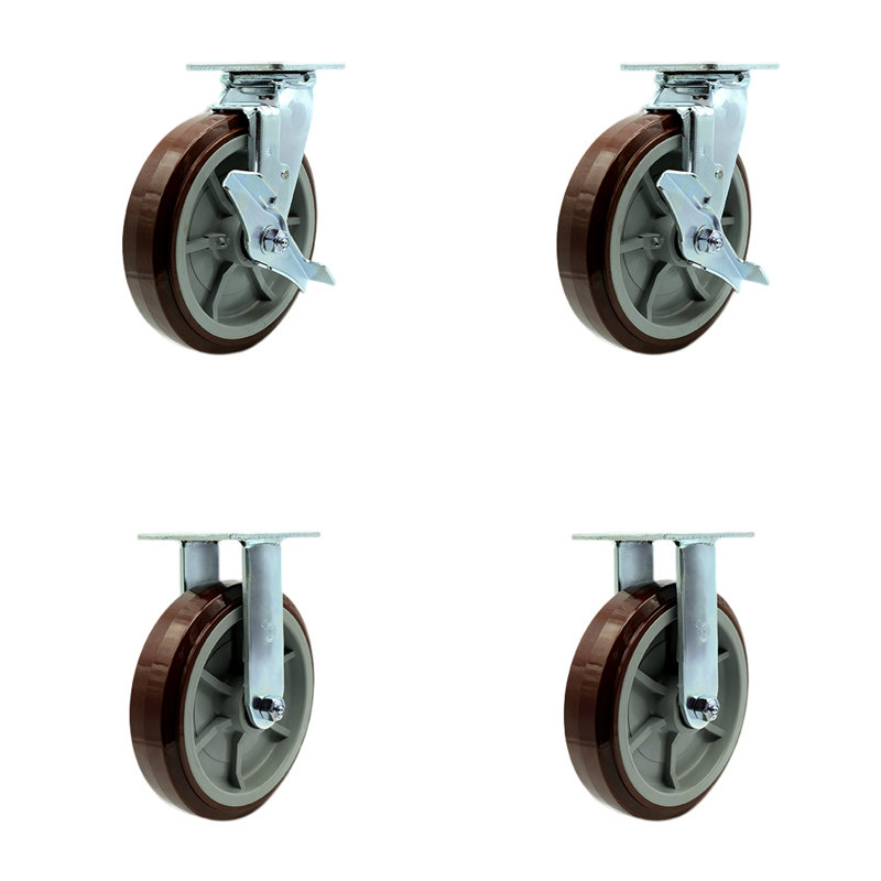 4 Piece Polyurethane Caster Set