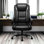 Chaise de bureau à domicile, conception robuste de 400 lb et de grande taille, dossier lombaire ergonomique à haut dossier