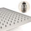 Système de douche de plafond - Tête de 16 po et à main, nickel brossé, laiton, expérience de pluie naturelle, buse autonettoyante, conforme aux spécifications de la norme américaine de tuyau, conforme