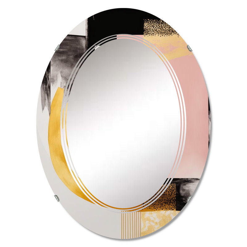 Prédestin or Art Deco III - Miroir mural moderne transitionnel, 30 po x 20 po