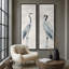 Couple de grues bleues et grises – Ensemble de 2 impressions encadrées sur toile 60 po x 20 po x 2-134739288-134739289