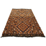 Ghelim One-of-a-Kind Handmade Wool Coral Rug
