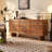 Creative rattan high leg storage cabinet 70.87 " W 9 - Drawer Dresser