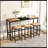 Modern Design Kitchen Dining Table, Pub Table, Long Dining Table Set with 3 Stools, Easy Assembly-1819818303