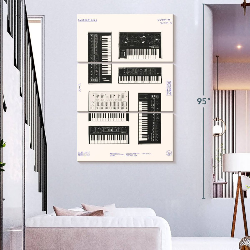 Abarca Synthesizers, 74" H x 48" W