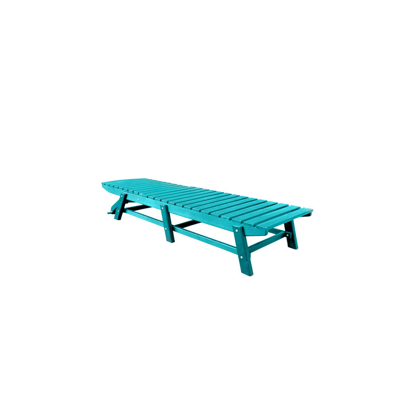 Brasstown Reclining Outdoor Chaise Lounge Pool Chair, Teal