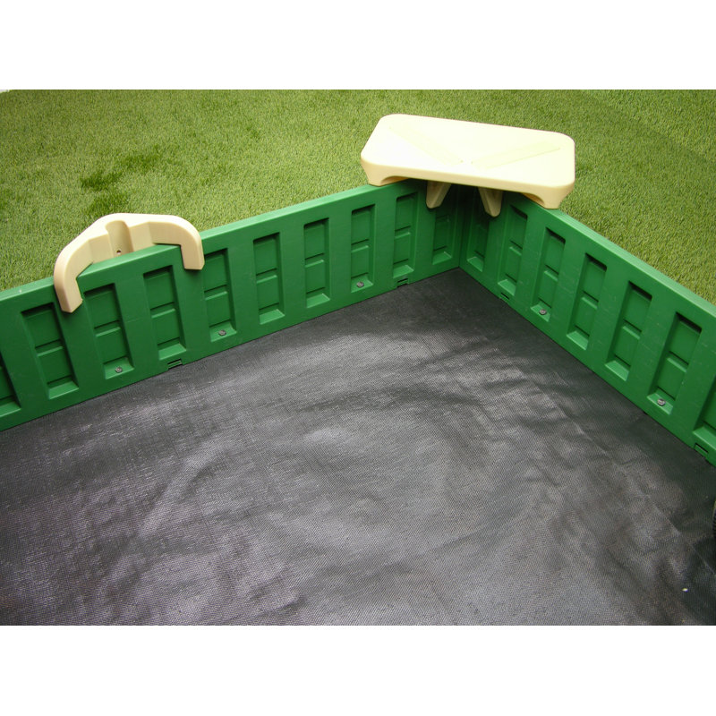 Sandlock Sandboxes 58.5'' x 10'' Plastic Rectangle Sandbox with Cover