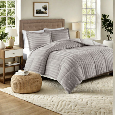 Plush Faux Fur Bedding Sets King Cal King, Modern Cozy Home