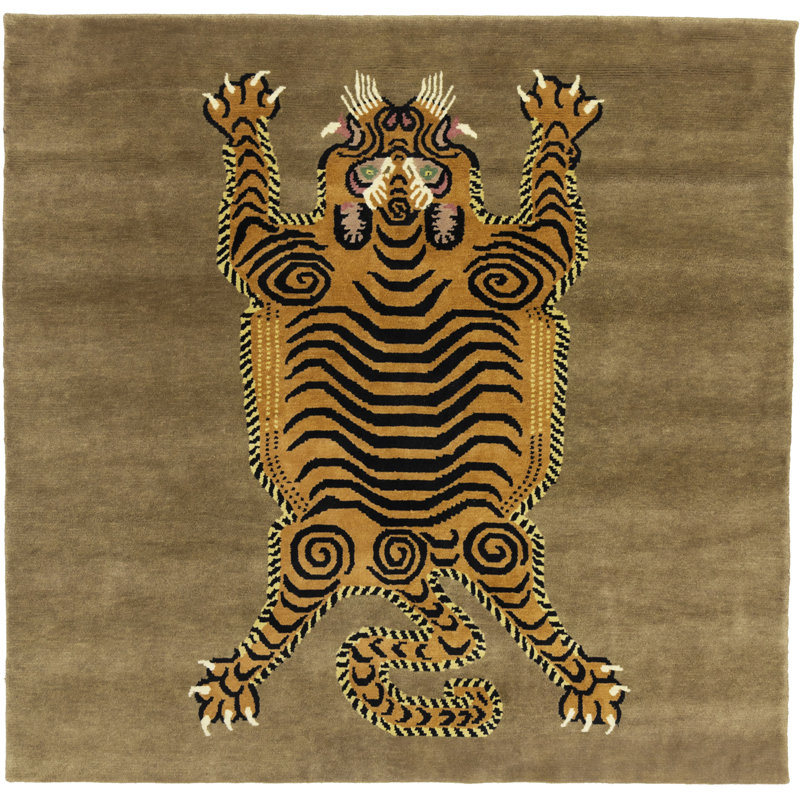 Tapis en laine Nevaehrose, Carré 8 pi 1 po