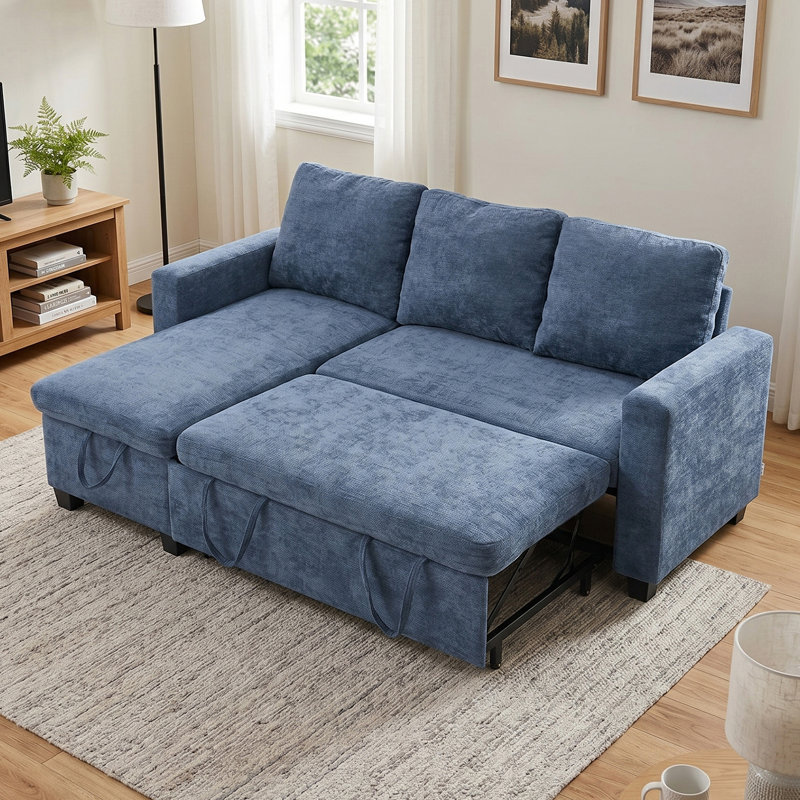 3 Seater Sleeper, Blue